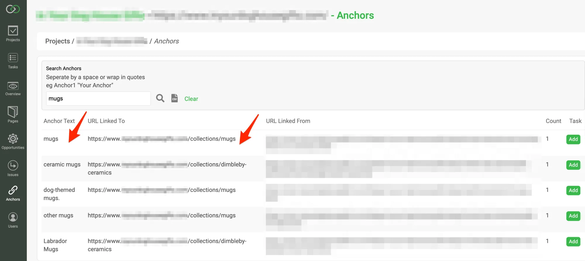Anchor text conflict